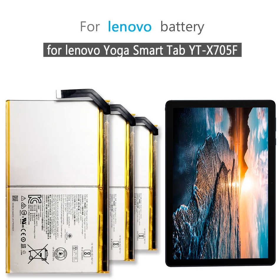

KiKiss New Battery 7000mAh Battery For Lenovo Yoga Smart Tab(YT-X705F) 1ICP3/84/94-2 L19D2P32 laptop Tablet Batteries
