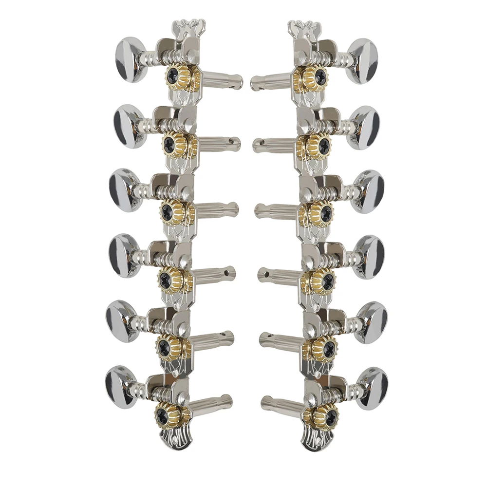 6L6R 12 String Acoustic Guitar Tuning Key Peg Tuner Machine Head Metal String Tuner Button Acoustic Guitar Parts & Accessories
6L6R 12 String Acoustic Guitar Tuning Key Peg Tuner Machine Head Metal String Tuner Button Acoustic Guitar Parts & Accessories