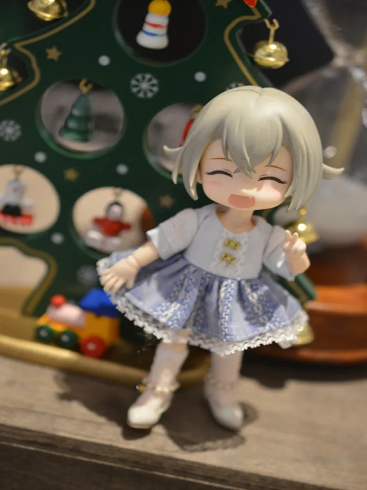 1/12 жаккардовое платье для куклы Obitsu11 одежда (подходит Ob11 BJD12 Cu пакет Молли)|Куклы| |