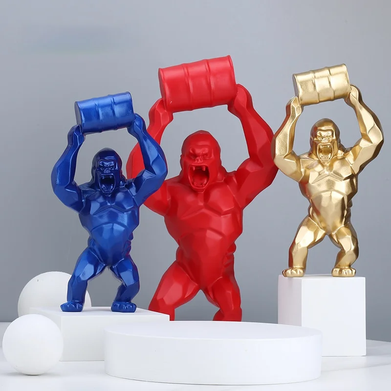 Resin Simulation Gorilla Figure Statue Living Room Decor Sculpture Lift Bucket King Kong Home Decoration Barrel
Resin Simulation Gorilla Figure Statue Living Room Decor Sculpture Lift Bucket King Kong Home Decoration Barrel