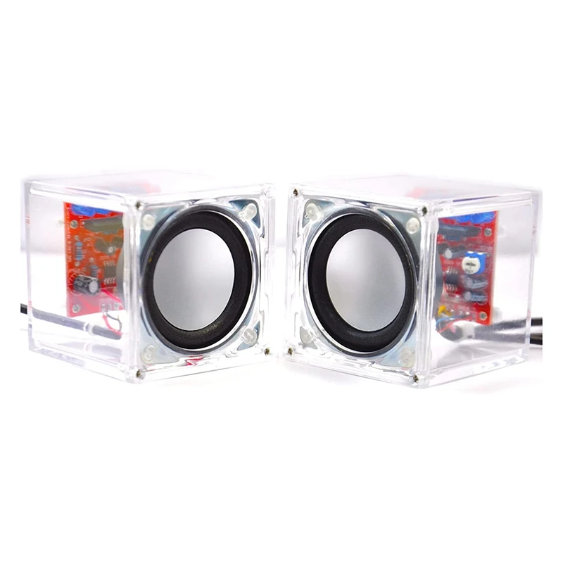 Mini Advanced Electronic Transparent Speaker Box DIY Kit Sound Amplifier Music Audio 3Wx2 Xmas Kids Gift Diy Box
Mini Advanced Electronic Transparent Speaker Box DIY Kit Sound Amplifier Music Audio 3Wx2 Xmas Kids Gift Diy Box
