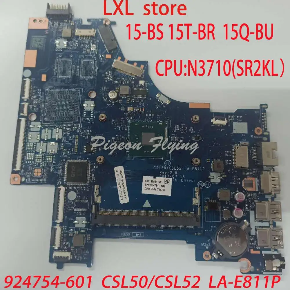 Материнская плата 15 BS 15T BR 15Q BU материнская для ноутбука HP 924754 601 CSL50/CSL52 LA E811P CPU:N3710
