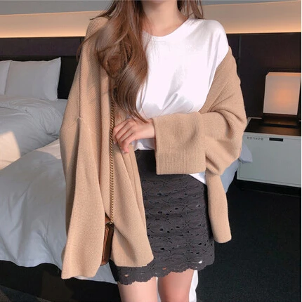 Sweater Cardigans Women 2019 Autumn Winter Knitted Lace Up Belt Cardigan Coat Casual Loose Pink Color Sweater Female Tops
Sweater Cardigans Women 2019 Autumn Winter Knitted Lace Up Belt Cardigan Coat Casual Loose Pink Color Sweater Female Tops