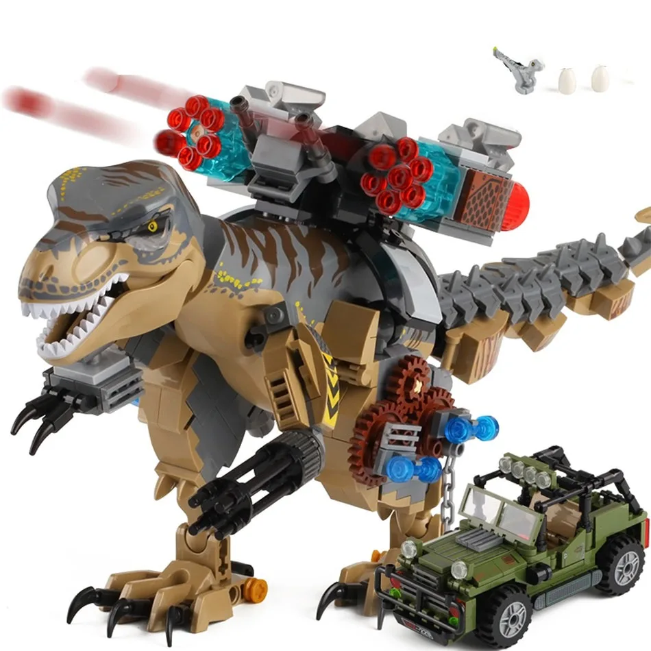 Детский конструктор Парк Юрского периода тираннозавр рекс наборы игрушек с