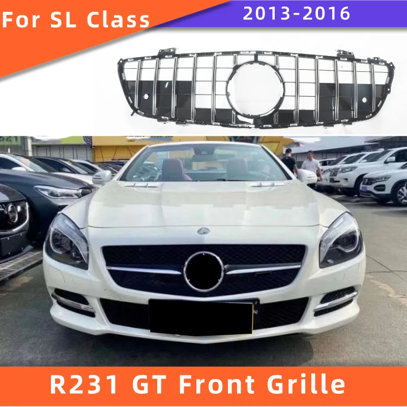 Передняя решетка бампера GT для Mercedes R231 2013-2016 SL Class ABS sport, передняя решетка без эмблемы
Передняя решетка бампера GT для Mercedes R231 2013-2016 SL Class ABS sport, передняя решетка без эмблемы