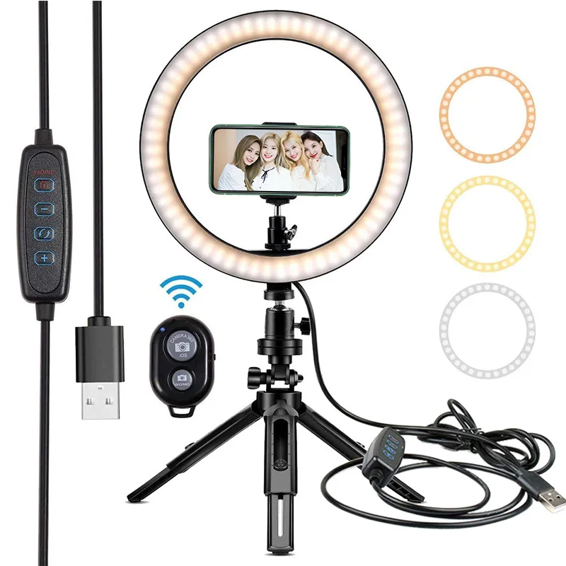 2021 New Tripod LED Selfie Ring Light With Stand Colors Video Light Bluetooth-compatible Control For Youtube Photography Light
2021 New Tripod LED Selfie Ring Light With Stand Colors Video Light Bluetooth-compatible Control For Youtube Photography Light