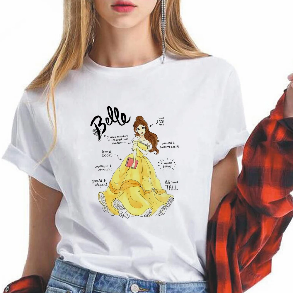 Disney Youth Women T Shirts Beauty and the Beast Retro Style White Tshirt Cartoon Belle Princess Printed Fashion Clothes Tshirt
Disney Youth Women T Shirts Beauty and the Beast Retro Style White Tshirt Cartoon Belle Princess Printed Fashion Clothes Tshirt
