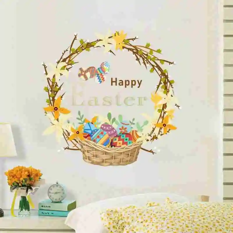 Multi Color Creative Easter Wall Sticker Living Room Egg Wreath Decorating Removable Festive Sticker
Multi Color Creative Easter Wall Sticker Living Room Egg Wreath Decorating Removable Festive Sticker
