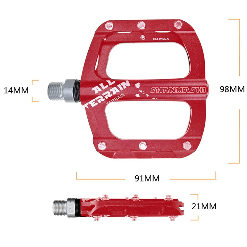 Shanmashi Bike Pedals Aluminum Bicycle Flat Pedals Outdoor Durable Pedal for Mtb Road Bike
Shanmashi Bike Pedals Aluminum Bicycle Flat Pedals Outdoor Durable Pedal for Mtb Road Bike