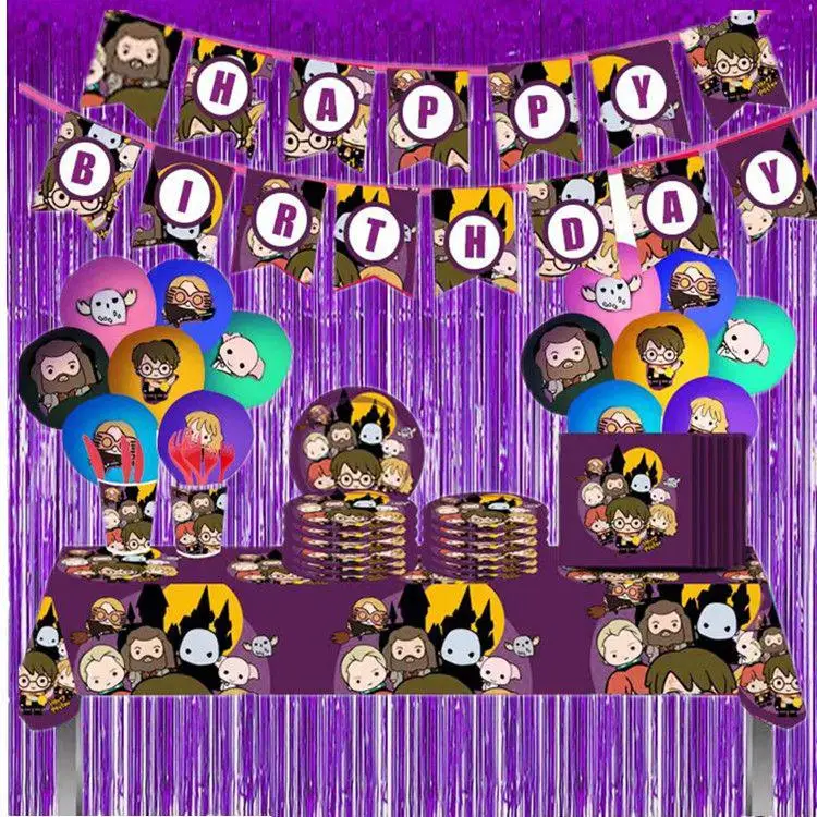 Cartoons Magical Wizard Party Supplies with Foil Fringe Curtain, Great for Wizard Magician Birthday Themed Parties
Cartoons Magical Wizard Party Supplies with Foil Fringe Curtain, Great for Wizard Magician Birthday Themed Parties