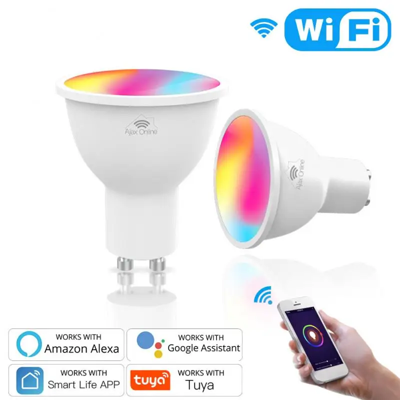 Smart Life/Tuya APP WiFi Smart LED Light Bulbs 4.5W GU10 LED Bulb Lamp Dimmable LED Light Remote Voice Control With Amazon Alexa
Smart Life/Tuya APP WiFi Smart LED Light Bulbs 4.5W GU10 LED Bulb Lamp Dimmable LED Light Remote Voice Control With Amazon Alexa