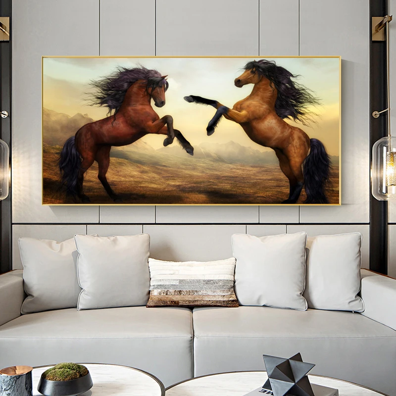 Modern Animal Horse Painting on Canvas Landscape Poster and Print Cuadros Wall Art for Living Room Home Decor (No Frame)
Modern Animal Horse Painting on Canvas Landscape Poster and Print Cuadros Wall Art for Living Room Home Decor (No Frame)