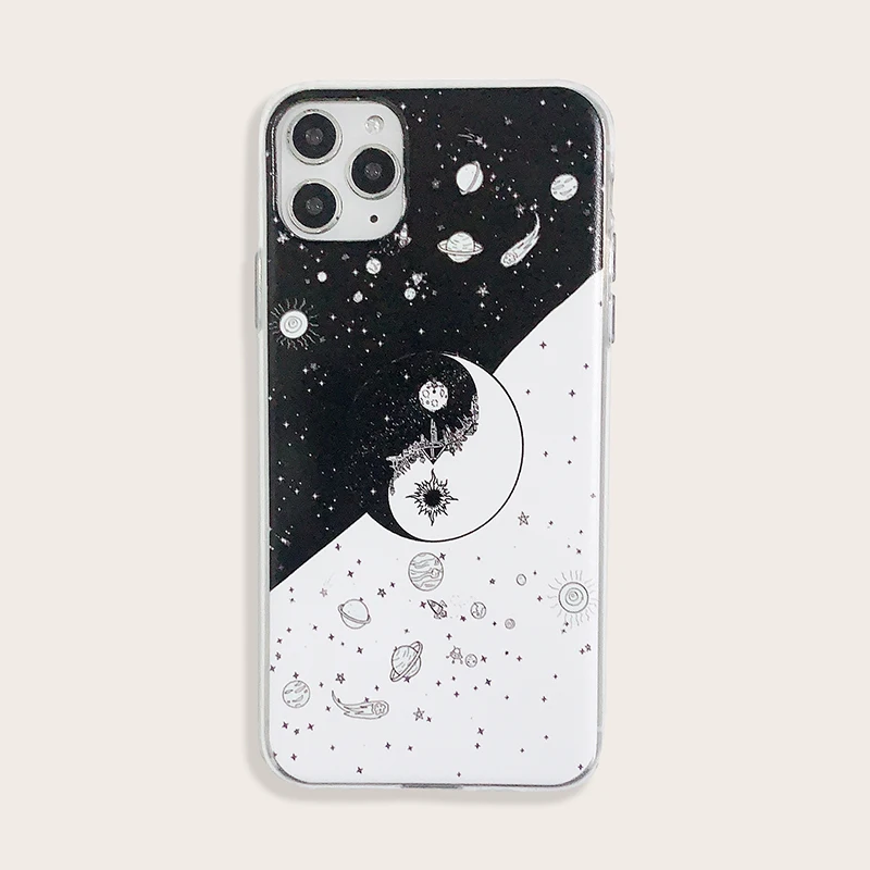 Black and white gossip planet mobile phone protective cover soft shell for iphone6/7/8/XS/11MAX
Black and white gossip planet mobile phone protective cover soft shell for iphone6/7/8/XS/11MAX