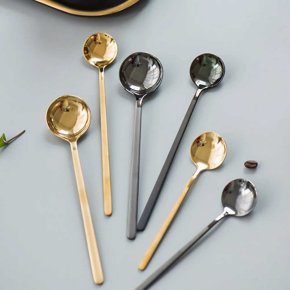 Stainless Steel Coffee Spoon Round Head Spoon Korean Style Spoons Honey DessertGift Mixing Spoon
Stainless Steel Coffee Spoon Round Head Spoon Korean Style Spoons Honey DessertGift Mixing Spoon