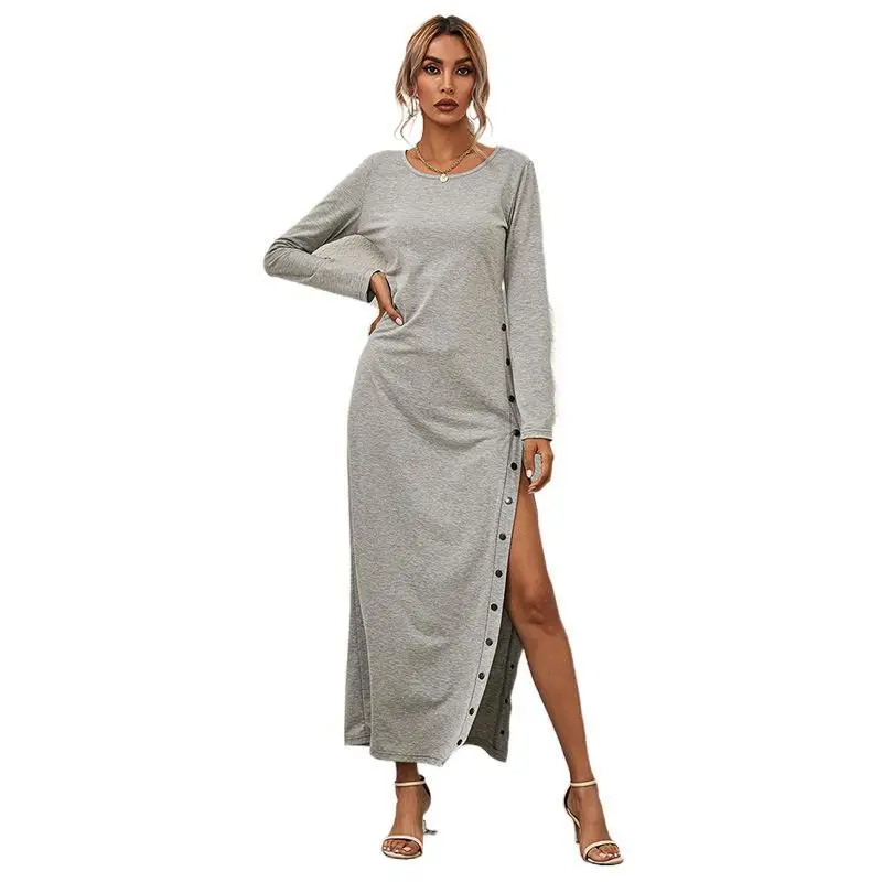 T Shirt Dress O-Neck Women Spring Casual Loose Boho Homewear Sexy Split Dress Long Sleeve Elegant Gray Long Dresses Plus Size
T Shirt Dress O-Neck Women Spring Casual Loose Boho Homewear Sexy Split Dress Long Sleeve Elegant Gray Long Dresses Plus Size