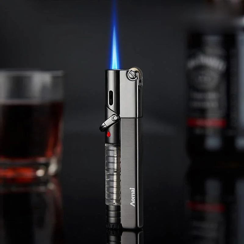 Flint Wheel Strip Lighter Torch Jet Lighter Windproof Gas Window Metal Lighter Inflatable Butane 1300 C Cigarette Cigar Gadgets
Flint Wheel Strip Lighter Torch Jet Lighter Windproof Gas Window Metal Lighter Inflatable Butane 1300 C Cigarette Cigar Gadgets