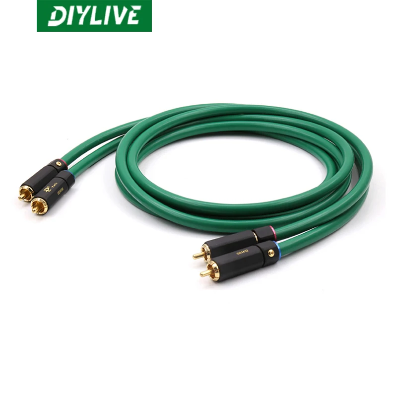 

DIYLIVE Hi-Fi McKing to fever level 4 core pure copper silver CD decoder power amplifier RCA double lotus audio signal line