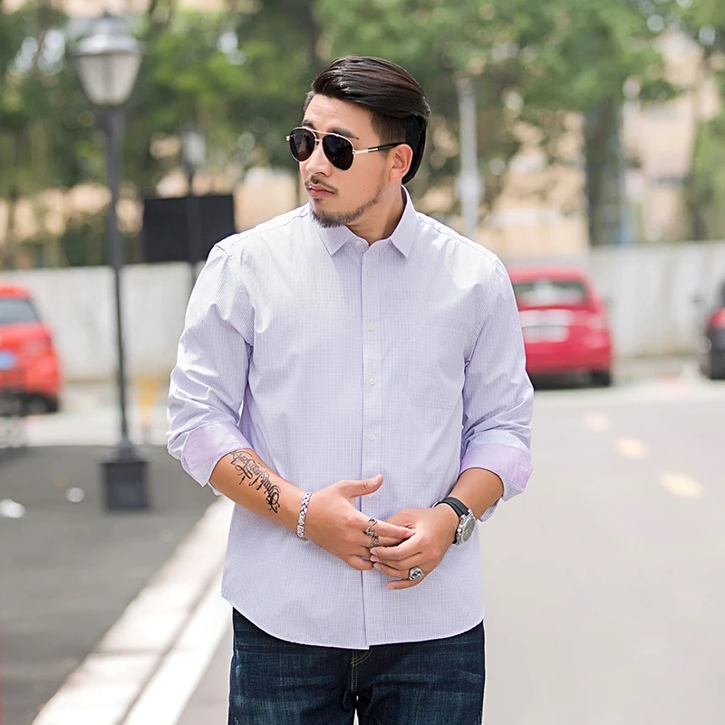 Youth plus size 8XL 7XL 6XL 5XL Men Casual Shirts loog Sleeve Men's Shirt Plaid Male Clothing Leisure Fashion Mens Shirts 
Youth plus size 8XL 7XL 6XL 5XL Men Casual Shirts loog Sleeve Men's Shirt Plaid Male Clothing Leisure Fashion Mens Shirts