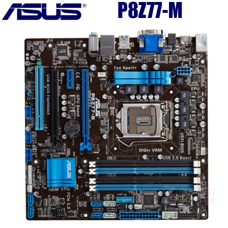 Материнская плата LGA1155 ASUS P8Z77-M DDR3 Core i7/i5/i3 настольного компьютера Z77 1155 Intel PCI-E 3 0 P8Z77