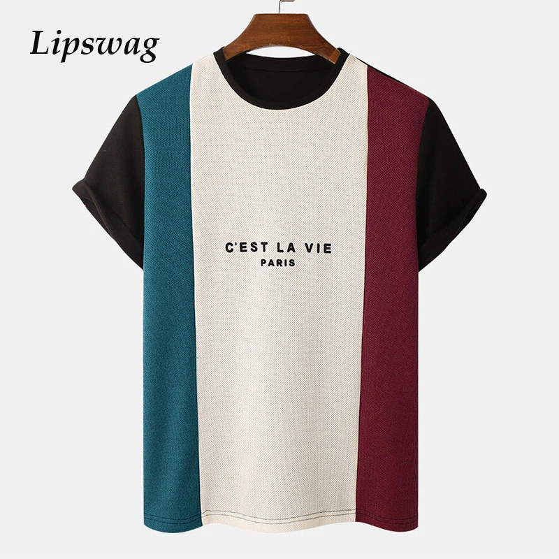 Vintage Letter Printed Patchwork Short Sleeve T Shirt Men Summer Casual O-Neck Pullover Tops 2021 Fashion Loose Men's Tee Shirts
Vintage Letter Printed Patchwork Short Sleeve T Shirt Men Summer Casual O-Neck Pullover Tops 2021 Fashion Loose Men's Tee Shirts