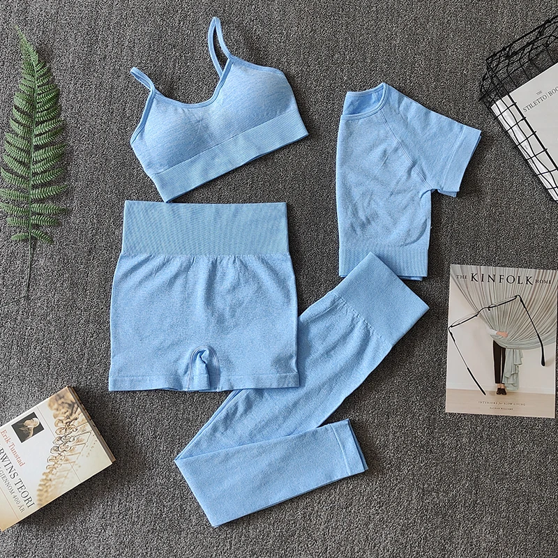 2/3/4PCS Seamless Women Yoga Set Workout Gym Clothes Fitness Short Sleeve Crop Top High Waist Leggings Sports Suits Sportswear
2/3/4PCS Seamless Women Yoga Set Workout Gym Clothes Fitness Short Sleeve Crop Top High Waist Leggings Sports Suits Sportswear
