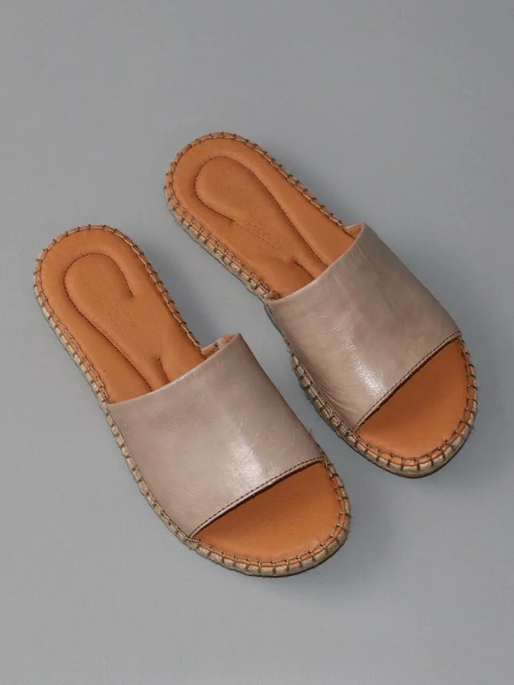 Leather open toe Muller slippersAir cushion summer sandalsWomen's leather slippersHandmade leather slippersBig slippers
Leather open toe Muller slippersAir cushion summer sandalsWomen's leather slippersHandmade leather slippersBig slippers