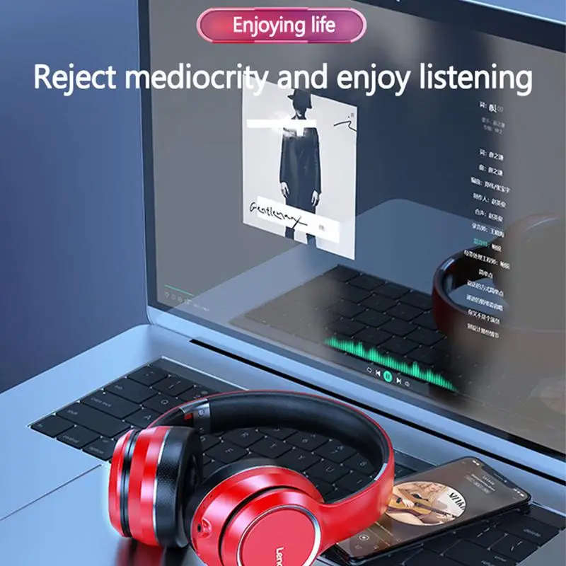 Lenovo HD200 Bluetooth Headset Wireless Headphone Long Standby Life With Noise Cancelling Sports Running Stereo Gaming Headset
Lenovo HD200 Bluetooth Headset Wireless Headphone Long Standby Life With Noise Cancelling Sports Running Stereo Gaming Headset