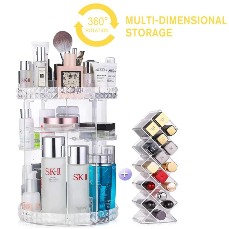360 Degree Rotating Cosmetic Storage Box Makeup Organizer Makeup Brush Holder Lipstick Display Large Adjustable Multilayer
360 Degree Rotating Cosmetic Storage Box Makeup Organizer Makeup Brush Holder Lipstick Display Large Adjustable Multilayer