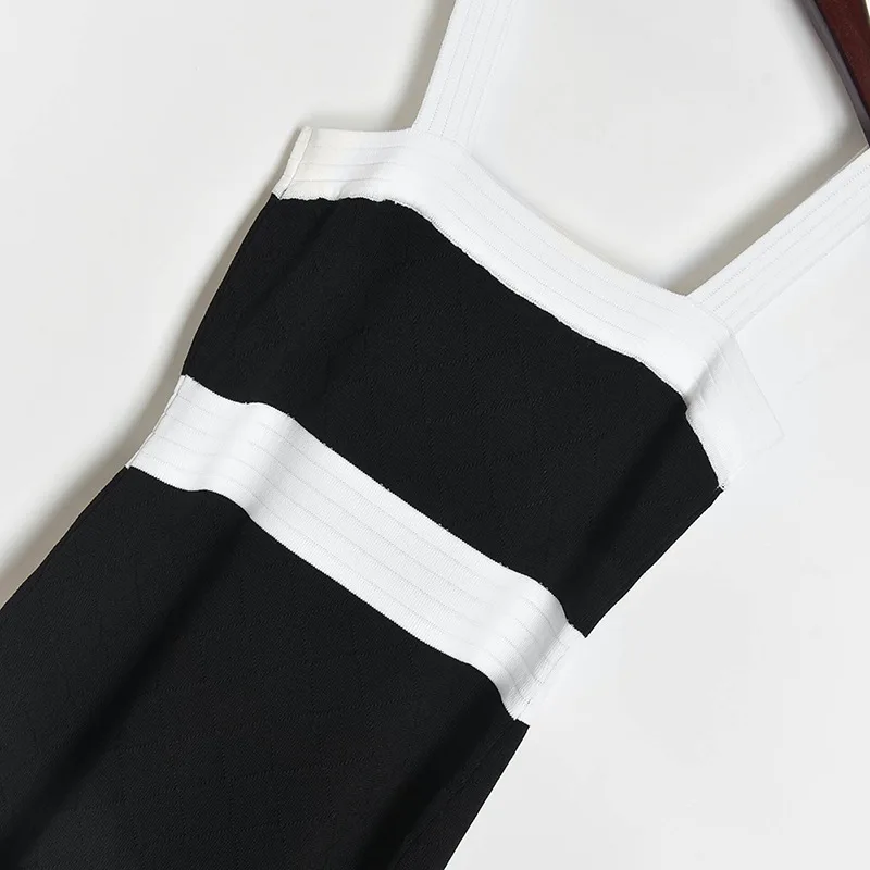Summer Runway Dress 2020 Women Sexy Spaghetti Strap White Black Knitted Sweater Dresses For Women
Summer Runway Dress 2020 Women Sexy Spaghetti Strap White Black Knitted Sweater Dresses For Women
