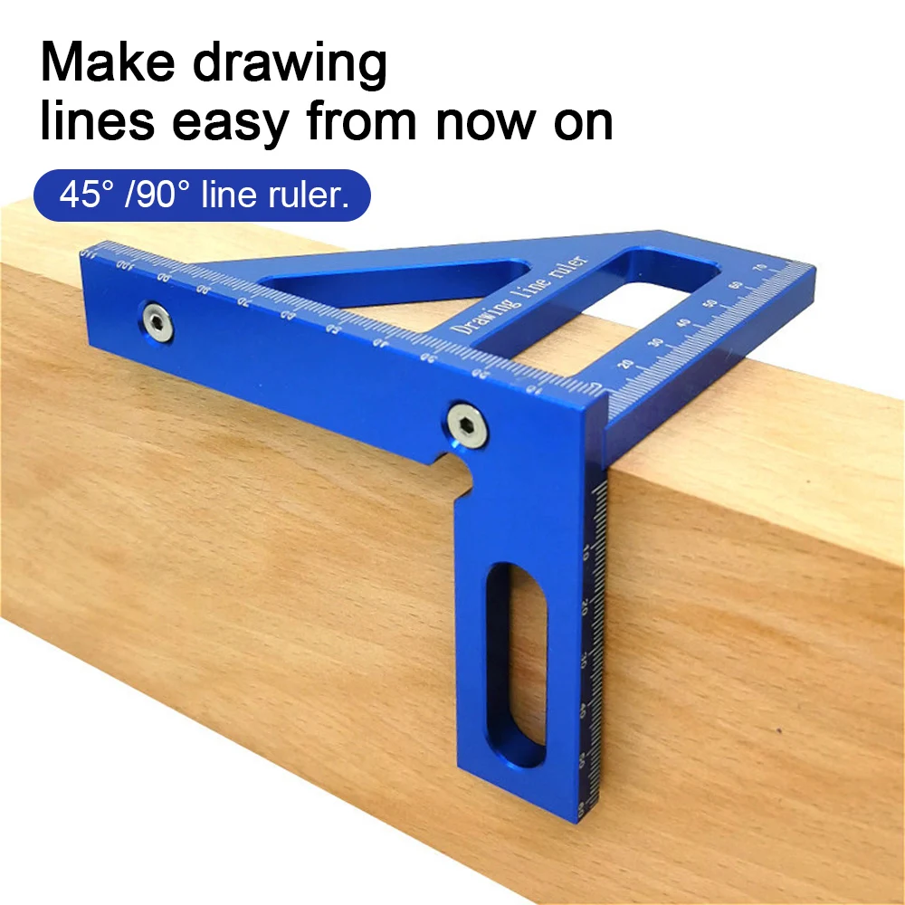 Aluminum Alloy Woodworking Ruler Square Layout Miter Triangle Ruler 5/90 Degree Metric Gauge Measure Tools
Aluminum Alloy Woodworking Ruler Square Layout Miter Triangle Ruler 5/90 Degree Metric Gauge Measure Tools