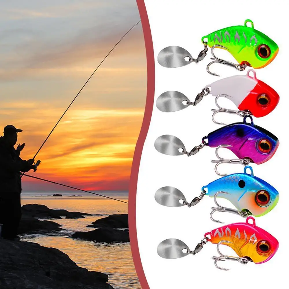 Fishing Metal VIB Hard Lure With Spoon Spinner 3D Eyes Vivid Vibrations Fishing Lure Bait Fishing Tackle Artificial Bait
Fishing Metal VIB Hard Lure With Spoon Spinner 3D Eyes Vivid Vibrations Fishing Lure Bait Fishing Tackle Artificial Bait