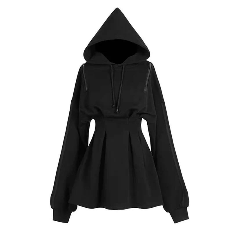 Hooded Dress 2020 Vintage Double Zipper Long Sleeve Gothic Dress Women Casual Fashion Sexy Dresses Woman Party Mini Vestidos
Hooded Dress 2020 Vintage Double Zipper Long Sleeve Gothic Dress Women Casual Fashion Sexy Dresses Woman Party Mini Vestidos