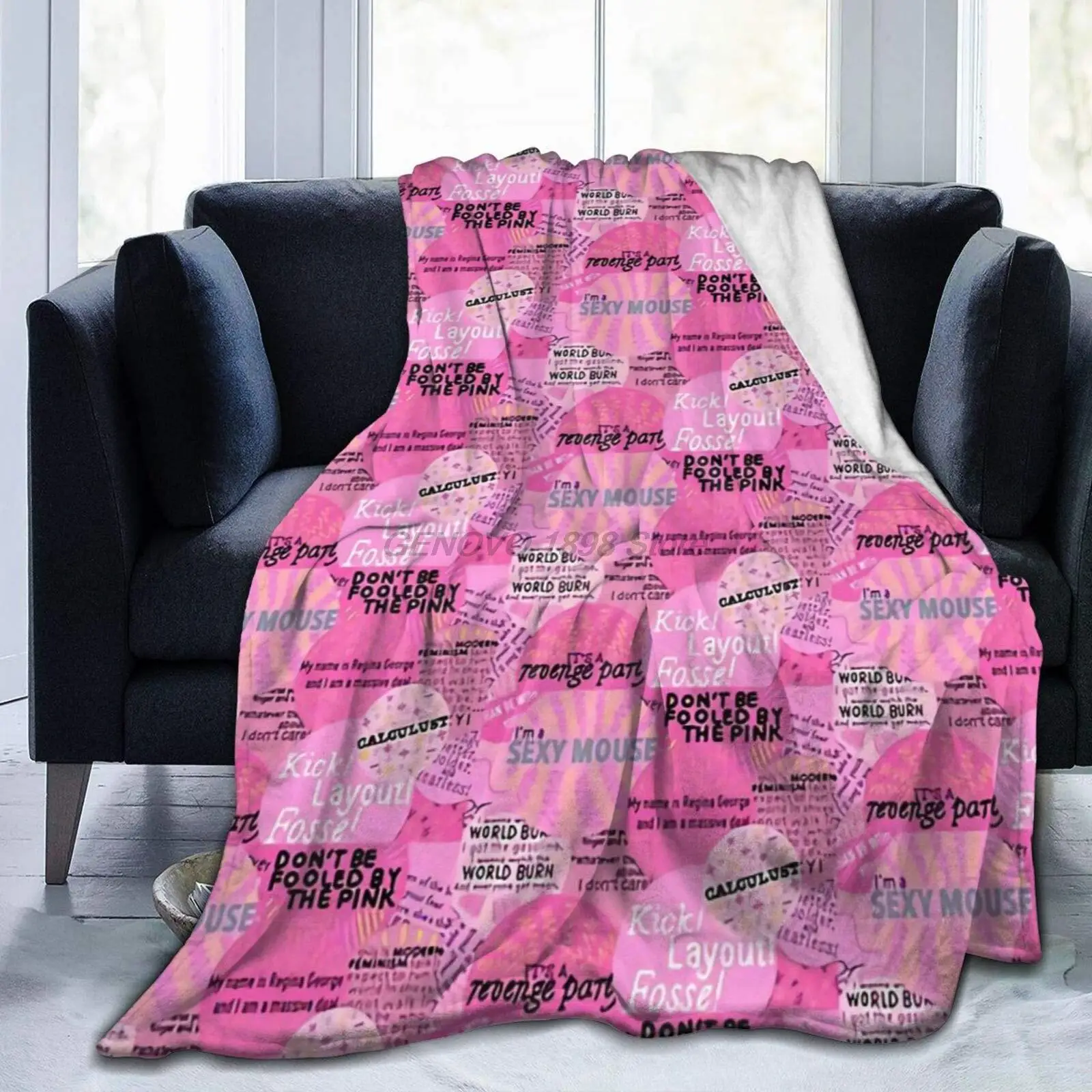 

Mean Girls Lyric Collage Bed Blanket for Couch/Living Room/Warm Winter Cozy Plush Throw Blankets for Adults Or Kids
