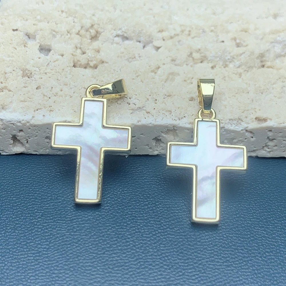 Plated Gold Inlaid Natural White Sea Shell Cross Pendants Charms For Jewelry Making DIY Necklace Bracelet Earrings Accessories
Plated Gold Inlaid Natural White Sea Shell Cross Pendants Charms For Jewelry Making DIY Necklace Bracelet Earrings Accessories