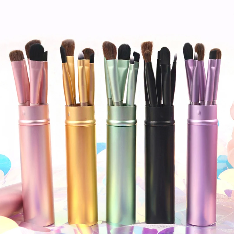 5PCS Travel Makeup Brushes Portable Aluminum Tube Mini Eye Brush Makeup Brushes Set Cosmetic Tool
5PCS Travel Makeup Brushes Portable Aluminum Tube Mini Eye Brush Makeup Brushes Set Cosmetic Tool
