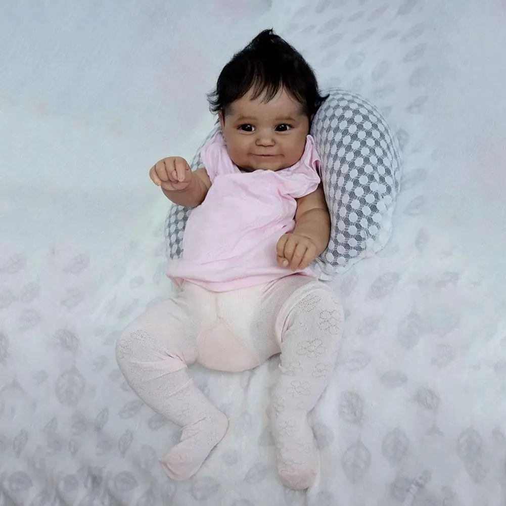 50cm Soft Body Black Skin African American Baby Maddie Reborn And Girl Handrooted With Flexible Pacifier Bottle Hair T5g1
50cm Soft Body Black Skin African American Baby Maddie Reborn And Girl Handrooted With Flexible Pacifier Bottle Hair T5g1
