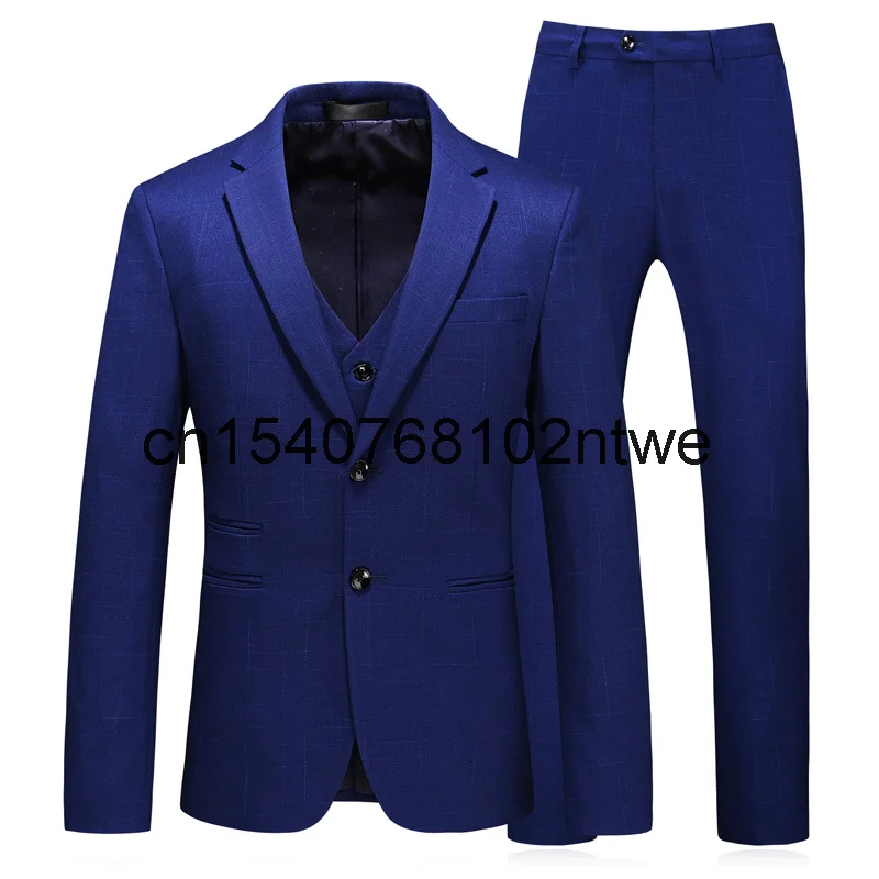 Suit suit men's Korean slim fit business casual suit three piece bridegroom's formal dress 6726
Suit suit men's Korean slim fit business casual suit three piece bridegroom's formal dress 6726