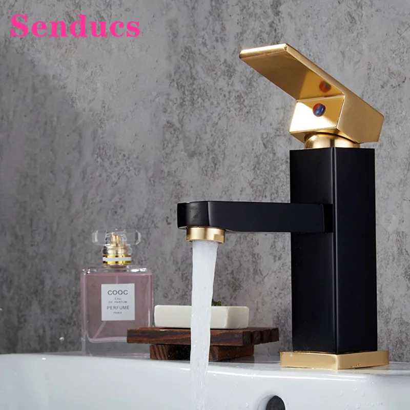 Basin Faucets Senducs Space Aluminum Bathroom Mixer Tap Single Handle Black Gold Bathroom Faucet Hot Cold Basin Mixer Taps
Basin Faucets Senducs Space Aluminum Bathroom Mixer Tap Single Handle Black Gold Bathroom Faucet Hot Cold Basin Mixer Taps