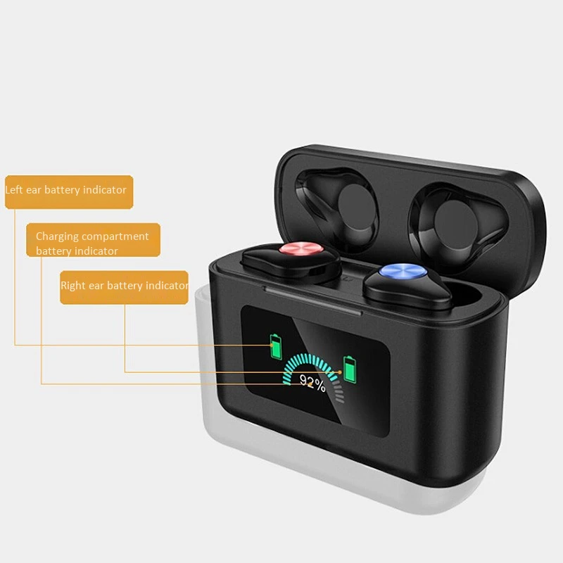 HOT X16 Bluetooth Headset, TWS Multifunctional Digital Display Dynamic Color Sn Game Bluetooth 5.0 Wireless Headset
HOT X16 Bluetooth Headset, TWS Multifunctional Digital Display Dynamic Color Sn Game Bluetooth 5.0 Wireless Headset