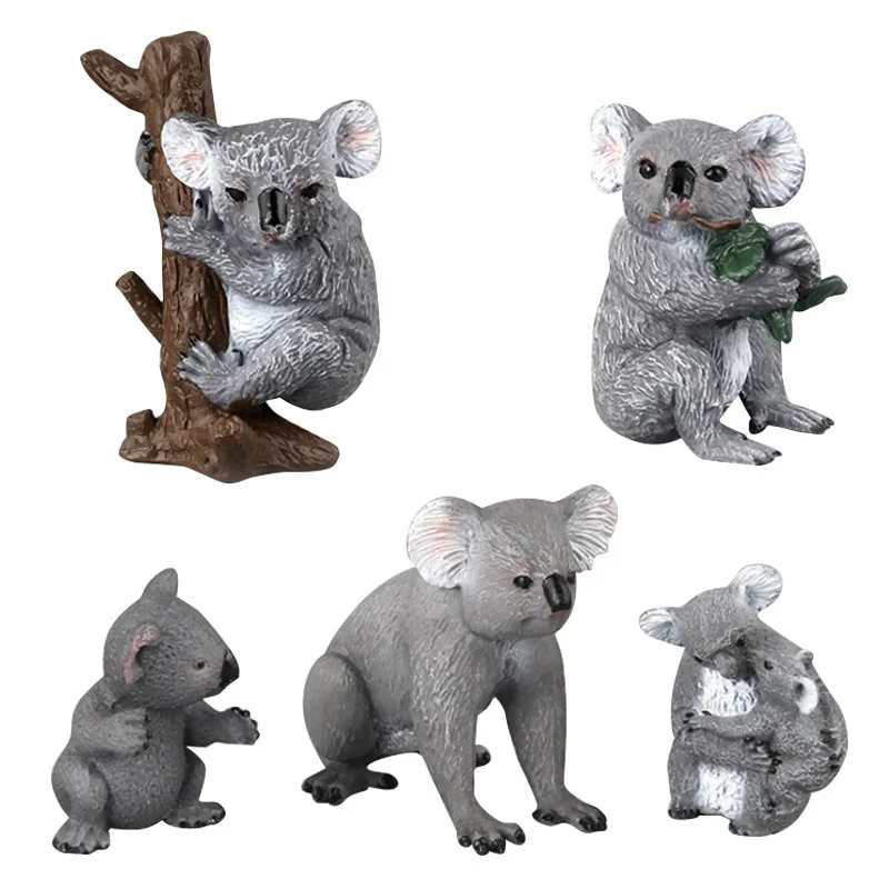 5 видов игрушки в форме диких животных моделирование милая фигурка коала