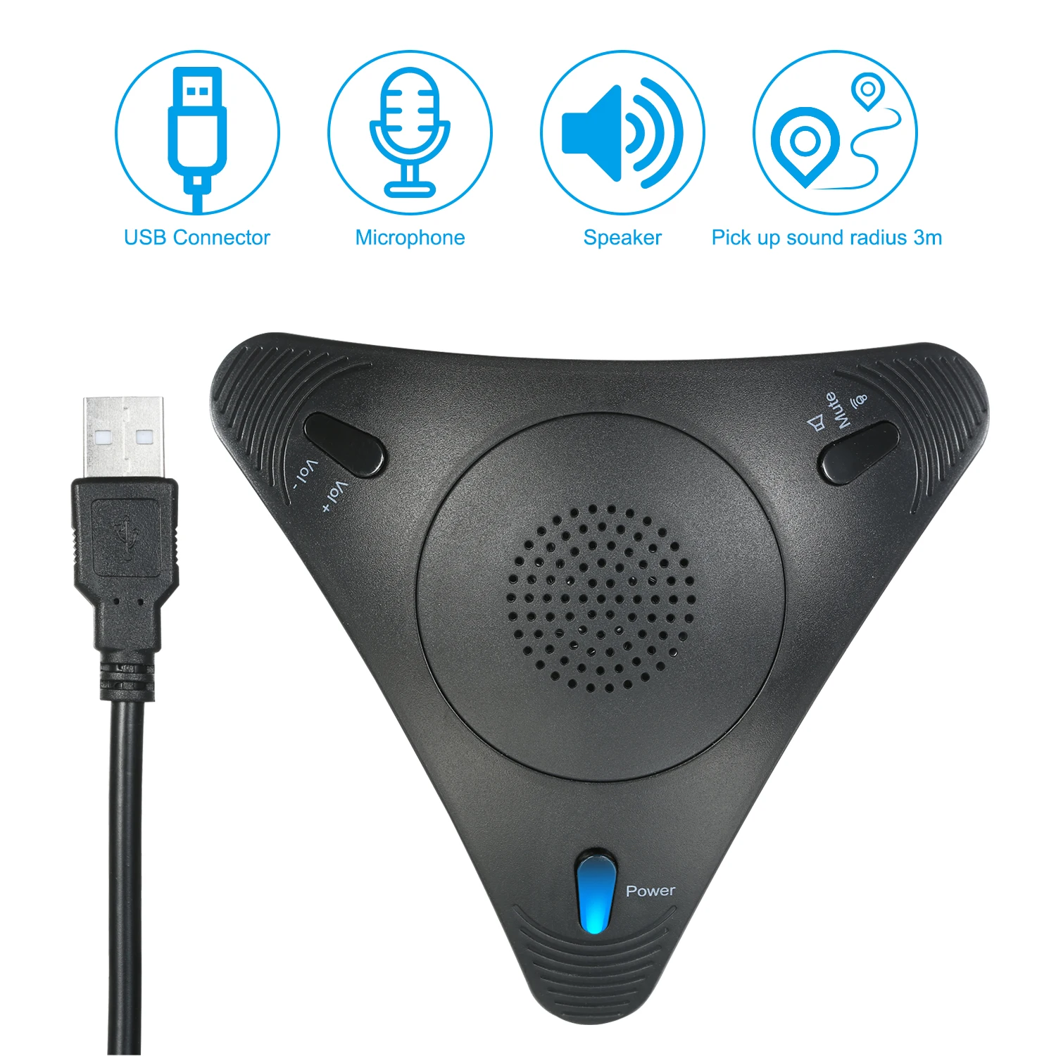 USB-микрофон для конференц-связи VOIP многонаправленный настольный проводной