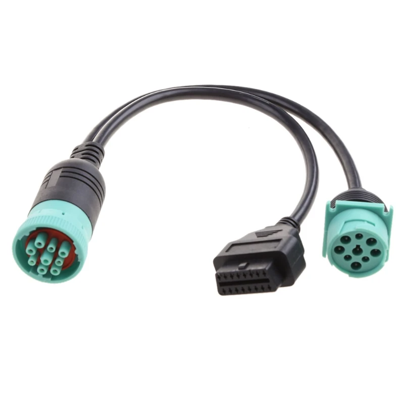 9 Pin to OBD2 Interface Truck Y-Cable Adapter OBDII Y Splitter Truck 16Pin Male to Female J1939 9 Pin Deutsch Truck Adapter
9 Pin to OBD2 Interface Truck Y-Cable Adapter OBDII Y Splitter Truck 16Pin Male to Female J1939 9 Pin Deutsch Truck Adapter