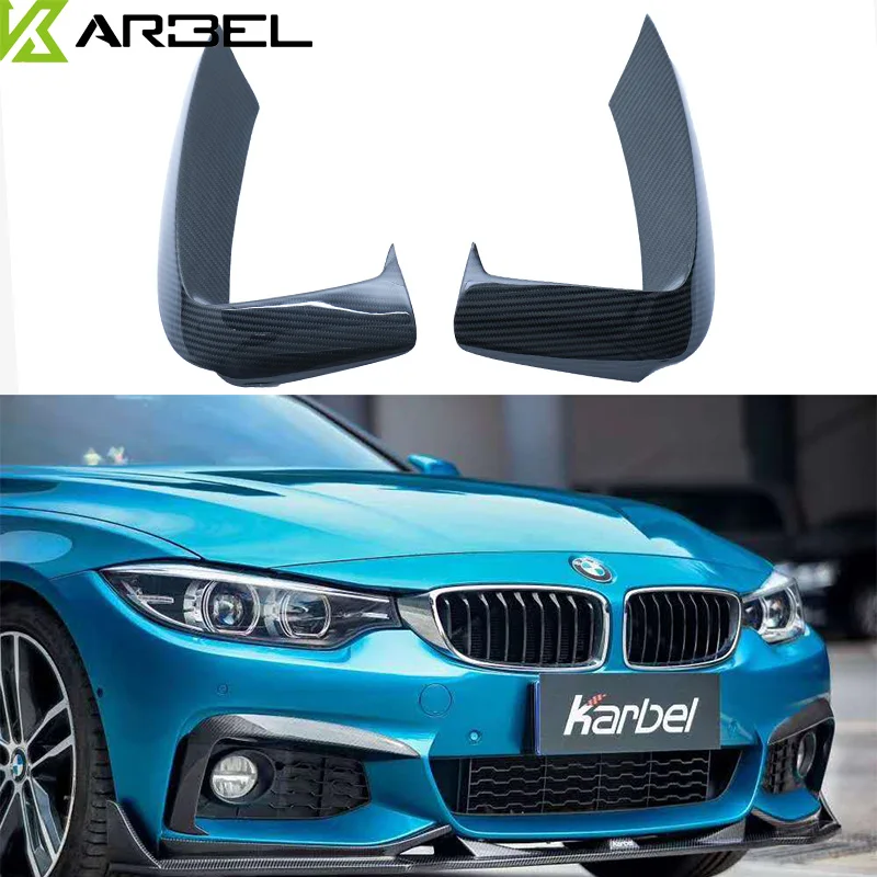 Karbel Carbon fiber Front Fog Lamp Trim Strip and Front Bumper Fins Fog Light Cover Trims for BMW 4 Series
Karbel Carbon fiber Front Fog Lamp Trim Strip and Front Bumper Fins Fog Light Cover Trims for BMW 4 Series
