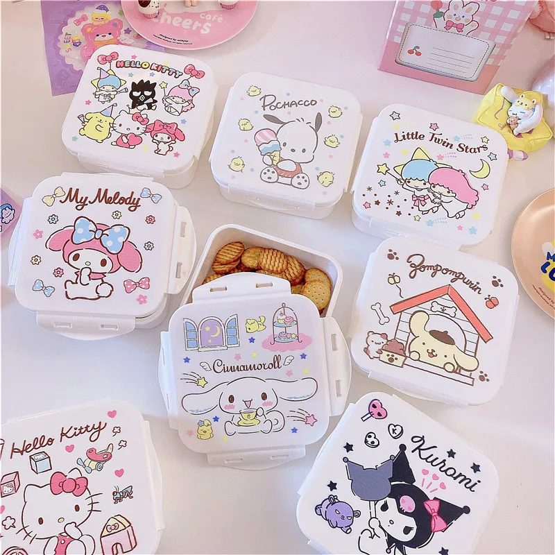Kawaii Sanrio плюшевая мультяшная Kitty Kuromi My Melody Cinnamonroll еды герметичные свежие коробки столовая посуда для студентов коробка для бенто
Kawaii Sanrio плюшевая мультяшная Kitty Kuromi My Melody Cinnamonroll еды герметичные свежие коробки столовая посуда для студентов коробка для бенто