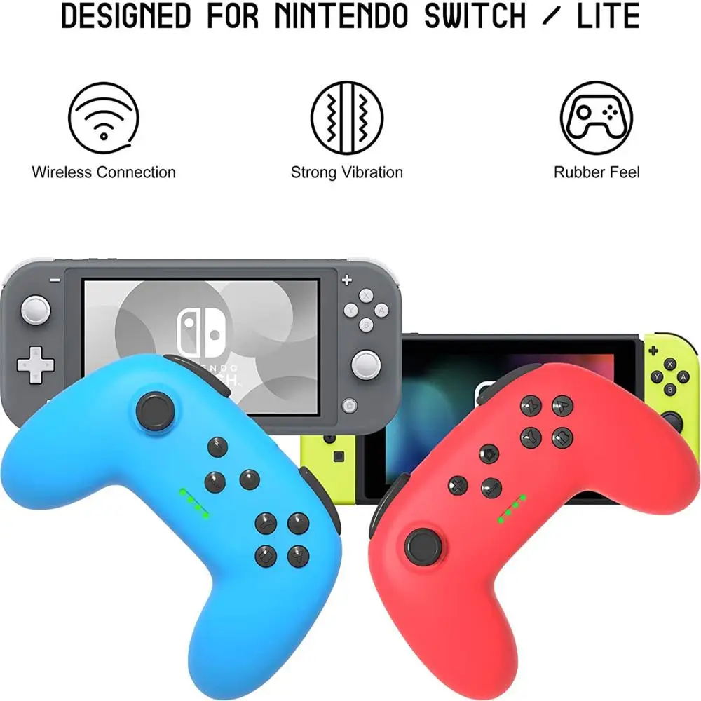 Wireless Bluetooth Game Controller Rubber Gamepad Remote Pro Vibration Joystick for Nintend Switch Lite and NS Switch Console 
Wireless Bluetooth Game Controller Rubber Gamepad Remote Pro Vibration Joystick for Nintend Switch Lite and NS Switch Console
