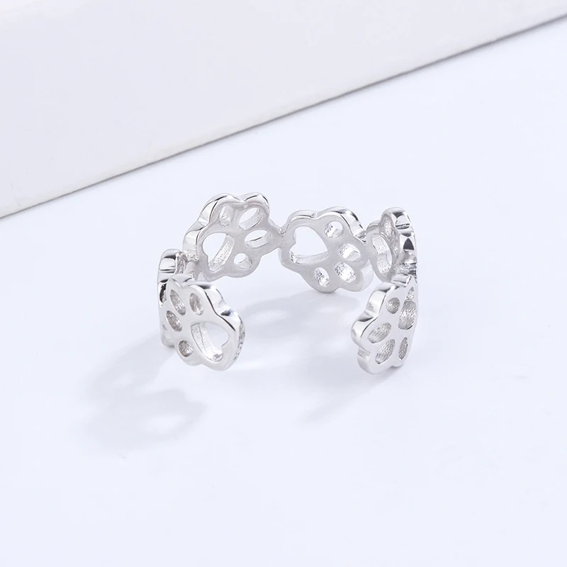 925 Sterling Silver Animal Dog Cat Paw Adjustable Rings For Woman DIY Jewelry Making Fit Original Pandora
925 Sterling Silver Animal Dog Cat Paw Adjustable Rings For Woman DIY Jewelry Making Fit Original Pandora
