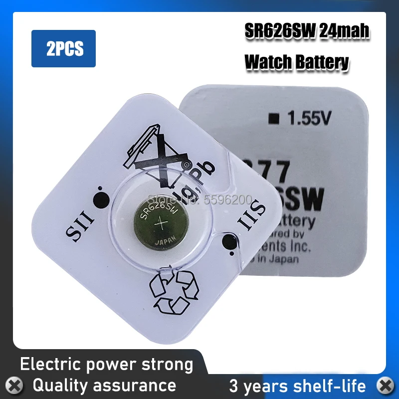 2pcs FOR SEIZAIKEN Original 377 376 177 SR626SW 626 SR626 V377 AG4 Watch Battery Silver Oxide Button Coin Cell MADE IN JAPAN
2pcs FOR SEIZAIKEN Original 377 376 177 SR626SW 626 SR626 V377 AG4 Watch Battery Silver Oxide Button Coin Cell MADE IN JAPAN