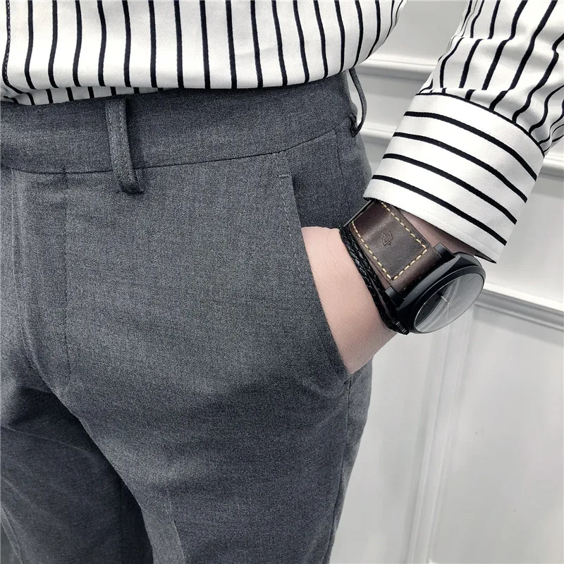 2021 New style Men's spring High quality cotton Business suit trousers/Male slim fit Pure color leisure suit Pants 28-36
2021 New style Men's spring High quality cotton Business suit trousers/Male slim fit Pure color leisure suit Pants 28-36