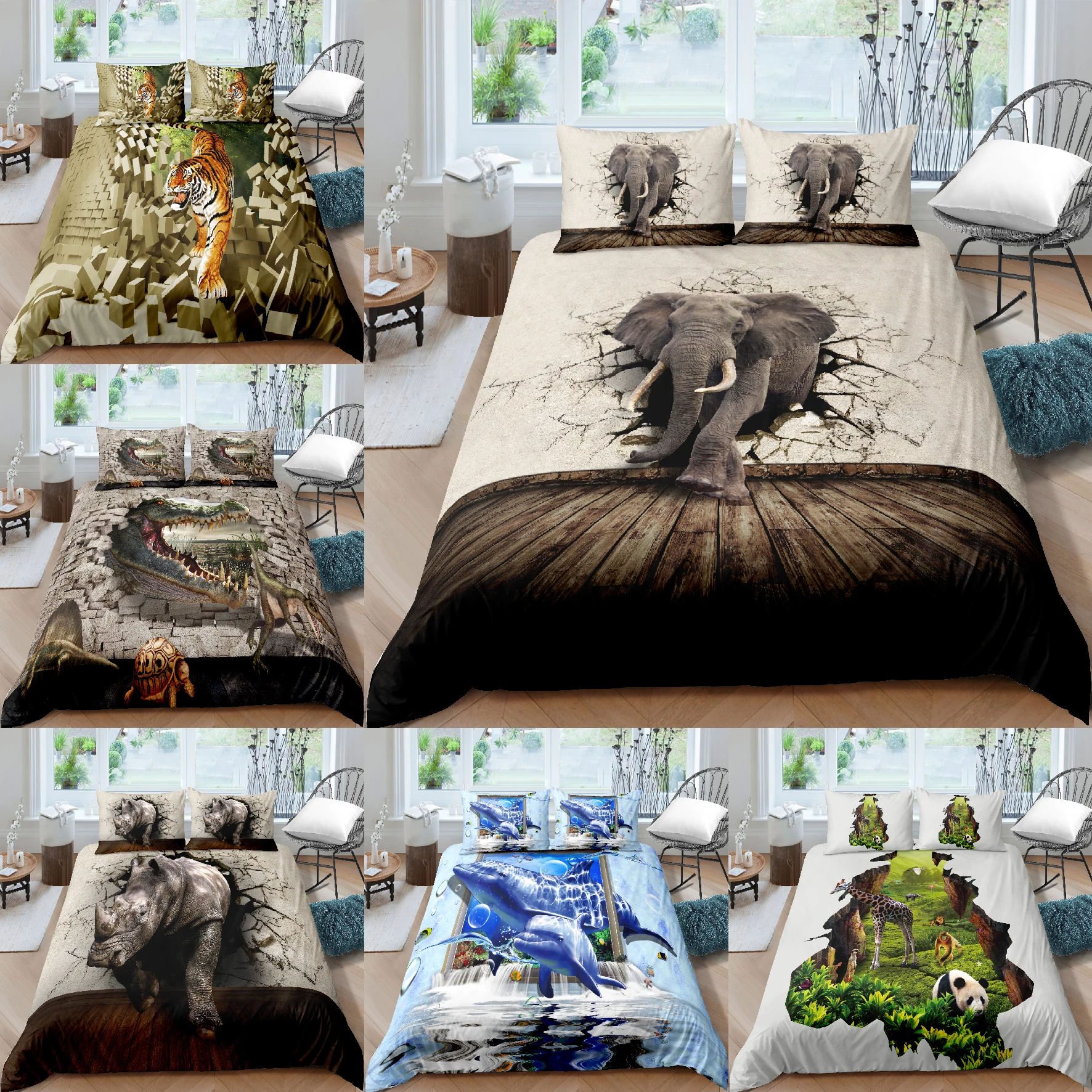 3D Animal Print Bedding Set For Bedroom Microfiber Duvet Cover Set Soft Bedspreads For Bed Linen Quilt And Pillowcase
3D Animal Print Bedding Set For Bedroom Microfiber Duvet Cover Set Soft Bedspreads For Bed Linen Quilt And Pillowcase
