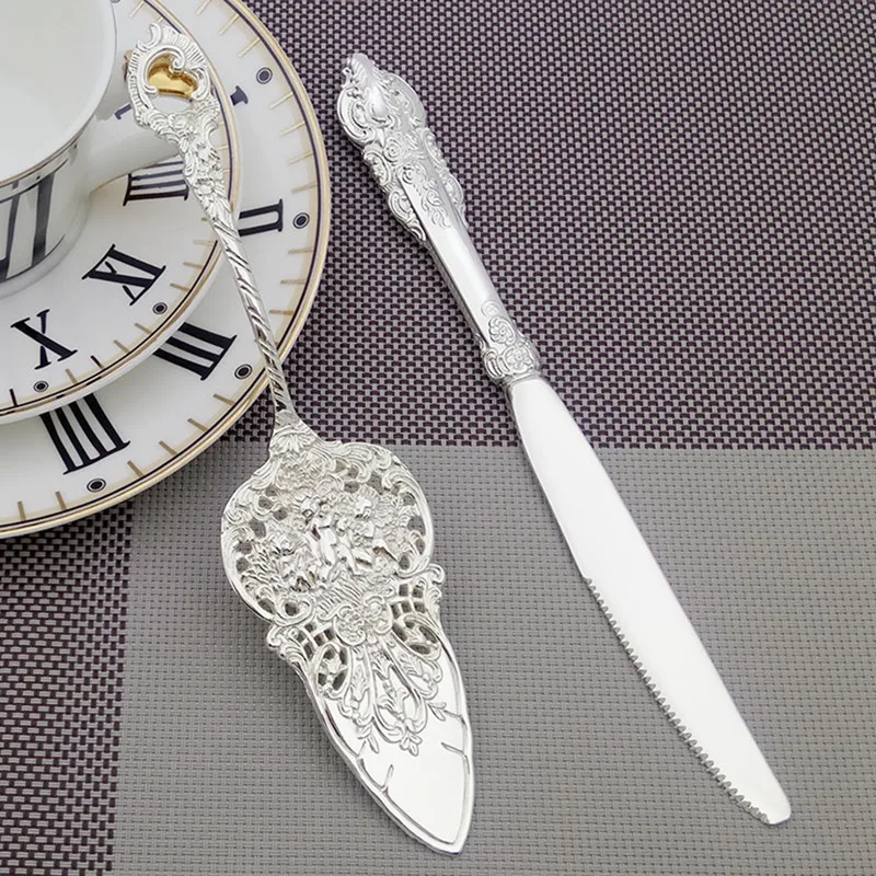 Silver Wedding Cake Serve Set Small Cake Shovel Knife Baroque Party Cake Decorating Shovel Server Restaurant Silverware
Silver Wedding Cake Serve Set Small Cake Shovel Knife Baroque Party Cake Decorating Shovel Server Restaurant Silverware